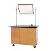 Diversified Woodcrafts 4332K Solid Oak Wood Mobile Instructor's Desk with Storage, ChemGuard Top, 36" Width x 84" Height x 16" Depth