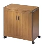 White Knight HL6232LB Hostess Trolley Metal - Teak Effect