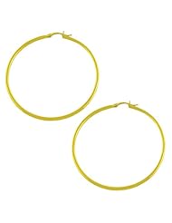 14 Karat Yellow Gold 2x50-mm Tube Hoop Earrings