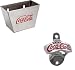 Tablecraft Coca-cola Wall Mount Bottle Opener & Coca-cola Bottle Cap Catcher Set