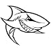 Shark Smile - Cartoon Decal Vinyl Car Wall Laptop Cellphone Sticker