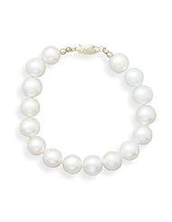 7 Inch 14k Yellow Gold 8.5-9mm Freshwater Pearl Bracelet