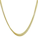 18 3 Strand Round Wheat Chain with Lobster Clasp