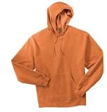 NEW District Threads - Pigment-Dyed Pullover Hooded Sweatshirt Burnt Orange-L