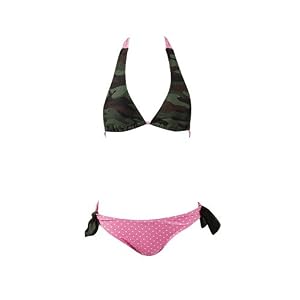 Buy NSB603 2pc Bikini Set Camouflage and Polka Dots by Marina West
