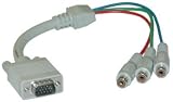 HD15 (VGA) Male to RCA x 3 Female, Double-Shielded, (HD15 to Component Video) Adaptor, 1 ft -- Not For Computer Use