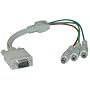 HD15 (VGA) Male to RCA x 3 Female, Double-Shielded, (HD15 to Component Video) Adaptor, 1 ft -- Not For Computer Use