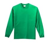 NEW Port & Company - 100% Cotton Essential Long Sleeve T-Shirt Kelly-L