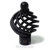 Century hardware - orleans 1 5/16" round birdcage knob in matte black