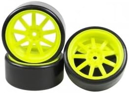 3Racing #3R/WH-24/FY 1/10 9 Spoke Wheel & Tyre Set For Drift (5mm Offset) - 4pcs for 3Racing Sakura D3 CS Sport, 2012 NISSAN GTR