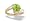 14K Yellow Gold Genuine Oval Peridot and Diamond Ring - Size 4