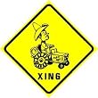 FARMBOY CROSSING sign * tractor cowboy