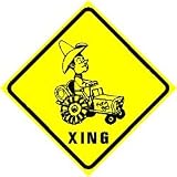 FARMBOY CROSSING sign * tractor cowboy