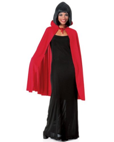 Rubie's Costume Co Satin Cape with Collar 3/4 Length Costume, Red, 45-Inch