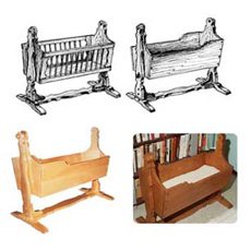 Mission American Baby Cradle Plan (Woodworking Project Paper Plan)