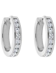 1.00 ct Round Cut Diamond Hoop Huggie Earrings