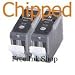 PGI5BK Chipped - 2 x Black Canon Compatible Ink Cartridges for Canon Pixma iP3300 iP3500 iP4200 IP4300 iP4500 iP5200 iP5200R iP5300 iX4000 ix5000 MP500 MP510 MP520 MP530 MP600 MP600R MP610 MP800 MP800R MP810 MP830 MP960 MP970 MX700 - PGI5 2 x PGI-5BK With Latest Chip, Ready for Use