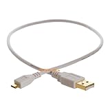 Cmple - USB 2.0 MALE A to Micro B 5 PIN Gold Plated Cable - 1.5FT White