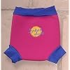 Splash About neoprene Happy Nappy (swim nappy), Pink with Royal Blue rib, Medium (about 3-8 months)