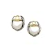 14K Yellow Gold and Sterling Silver Fashion Earrings