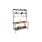 John Boos Custom Cucina Americana Prep Table with Available Pot Rack CUCSN