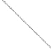 19cm Bracelet en 925 Argent- Gourmette tourner rond (largeur 1.48mm)