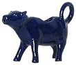 Stoneware Pottery Blue Cow Creamer 4"H, 5oz Set of 2