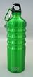Oggi Green Lustre Aluminum Sport Water Bottle with Screw Top Loop Cap & Caribiner Clip-26 oz