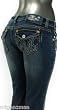 Mek Denim by Miss Me Women's Easter Island Bootcut Jeans in Medium Blue
