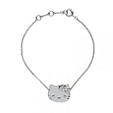 Hello Kitty - HK99025 - Bracelet Fille - Laiton rhodié - Argent