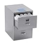Miniature File Cabinet for Business Cards with Built-in Digital Clock, PI-9617