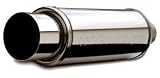 MagnaFlow 14857 Polished Stainless Steel Round Muffler with Tip