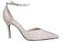 Beaded, Lace, Flower Design, Heel 3.75" , Perfect Bridal Wedding -Denise Shoe