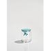 A di Alessi Gianni 3-Cup Glass Jar with Plastic Lid, Aqua Blue
