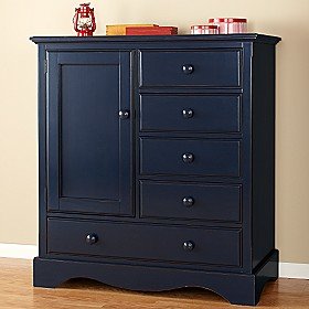 Kids Painted Blue Wardrobe Dresser - Wardrobe (Midnight Blue)