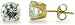 14KT Yellow Gold 2.0 CTW Round CZ Four-Prong Earrings