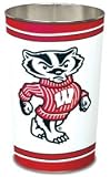 Wisconsin Badgers ( University Of ) NCAA 15 Inches Metal Trash Can/Waste Basket