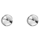 Sterling Silver 23mm Button Stud Post Earrings