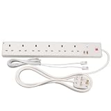 Review LINDY 4002888301473 / UK Mains 6 Way Surge Protector with Fax/Modem Protection, 2m