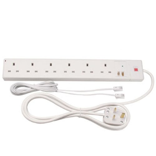 Childrens Toyshop  Electronics : UK Mains 6 Way Surge Protector with Fax/Modem Protection, 2m