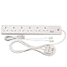 Electronics : UK Mains 6 Way Surge Protector with Fax/Modem Protection, 2m