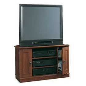 Planked Cherry Corner TV Stand