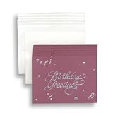 Birthday Greetings Message Cards w/Env/Blank Inserts-Rose