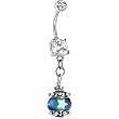 Handcrafted Glow In The Dark Silver Mood Belly Ring