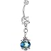 Handcrafted Glow In The Dark Silver Mood Belly Ring
