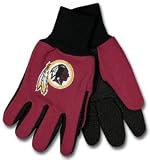 Washington Redskins Mens Utility Work Gloves with NFL Football Team Sports Team Logo