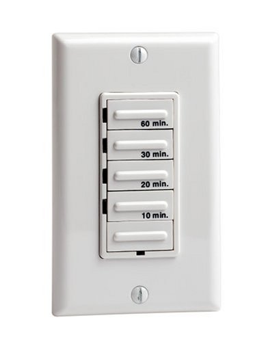 Leviton 612-6260M-00W Decora 60-30-20-10 Preset Minute Electronic Timer White