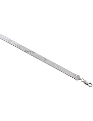 Sterling Silver Italian Magic Herringbone Chain Necklaces & Bracelets 7mm Beveled Edges Nickel Free, sizes 7 - 30 inch