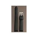 Ladies' Satin Watchband Soft Leather Lining Built-in Quick Release Spring Bars Black 12mm
