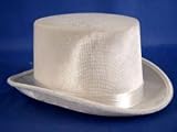 Adult White Costume Velour Top Hat